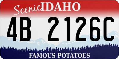 ID license plate 4B2126C