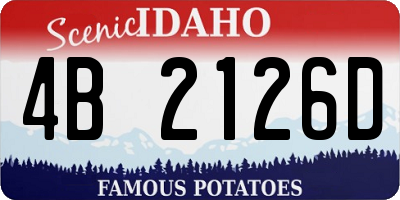 ID license plate 4B2126D