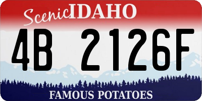 ID license plate 4B2126F