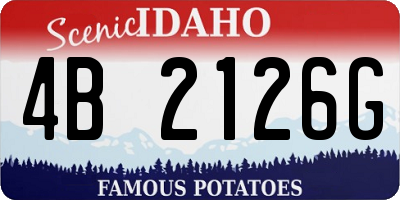 ID license plate 4B2126G