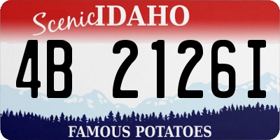 ID license plate 4B2126I