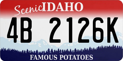 ID license plate 4B2126K