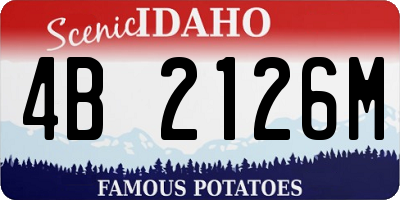 ID license plate 4B2126M
