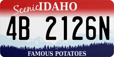 ID license plate 4B2126N