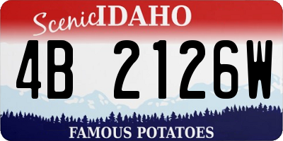 ID license plate 4B2126W