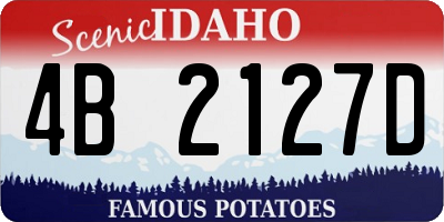 ID license plate 4B2127D