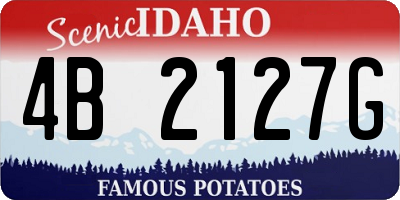 ID license plate 4B2127G