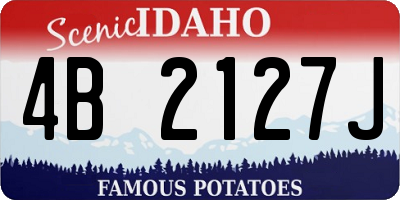 ID license plate 4B2127J