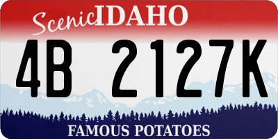 ID license plate 4B2127K