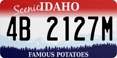 ID license plate 4B2127M