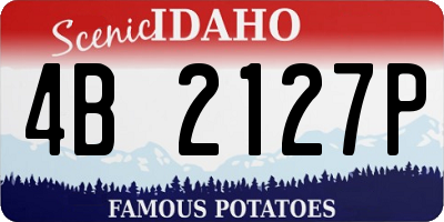 ID license plate 4B2127P