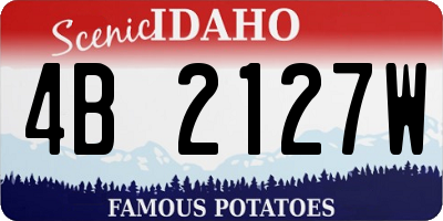 ID license plate 4B2127W