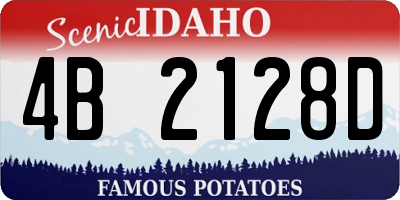 ID license plate 4B2128D