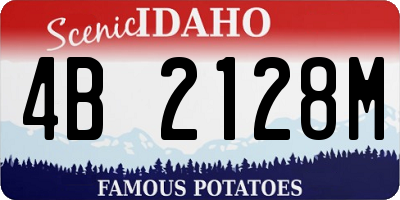 ID license plate 4B2128M