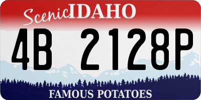 ID license plate 4B2128P