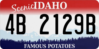 ID license plate 4B2129B
