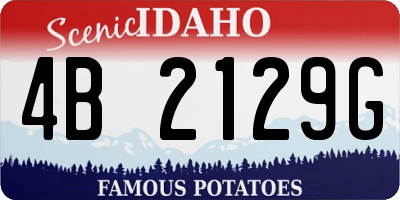 ID license plate 4B2129G