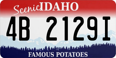 ID license plate 4B2129I