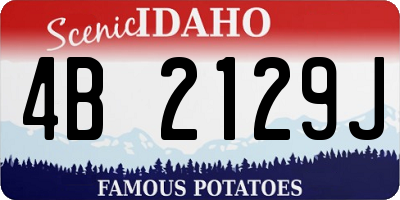 ID license plate 4B2129J
