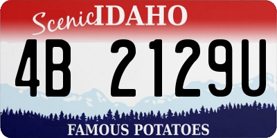ID license plate 4B2129U