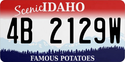 ID license plate 4B2129W