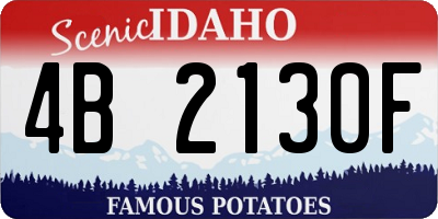 ID license plate 4B2130F