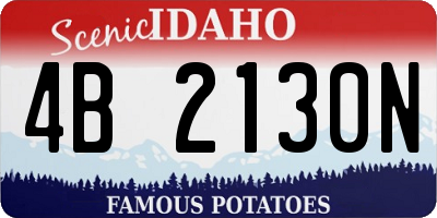 ID license plate 4B2130N