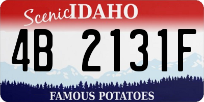 ID license plate 4B2131F