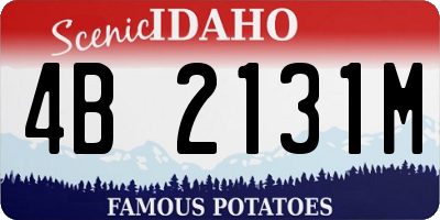 ID license plate 4B2131M