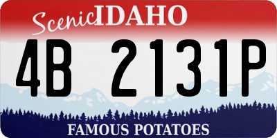 ID license plate 4B2131P