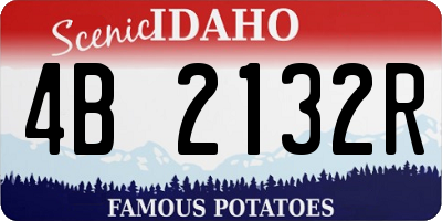 ID license plate 4B2132R