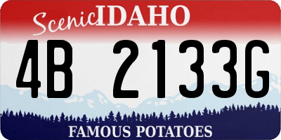 ID license plate 4B2133G