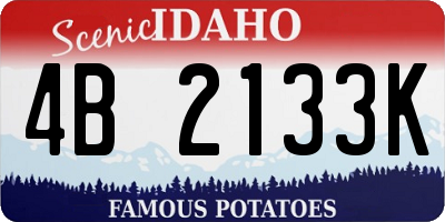 ID license plate 4B2133K