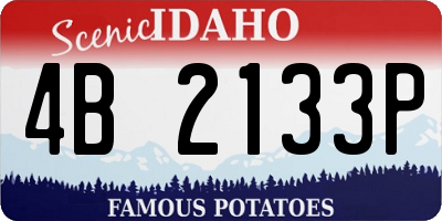 ID license plate 4B2133P