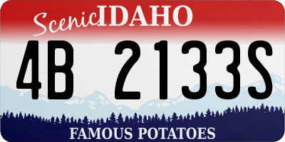 ID license plate 4B2133S