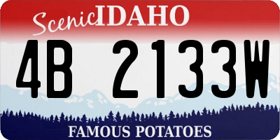 ID license plate 4B2133W