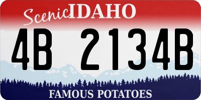 ID license plate 4B2134B