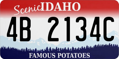 ID license plate 4B2134C
