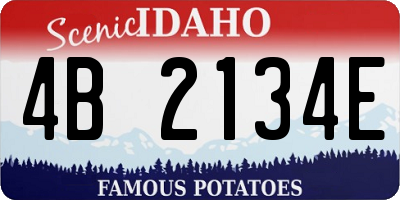 ID license plate 4B2134E