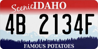 ID license plate 4B2134F
