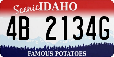 ID license plate 4B2134G