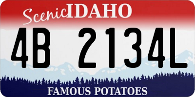 ID license plate 4B2134L
