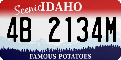ID license plate 4B2134M