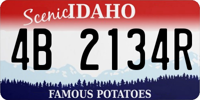 ID license plate 4B2134R