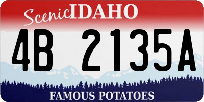 ID license plate 4B2135A