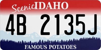 ID license plate 4B2135J