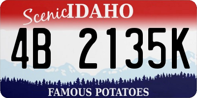 ID license plate 4B2135K