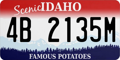 ID license plate 4B2135M