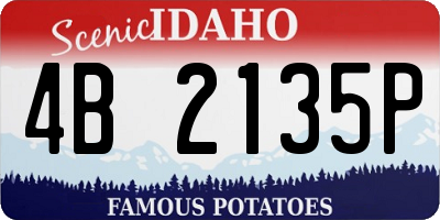 ID license plate 4B2135P