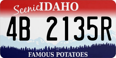 ID license plate 4B2135R